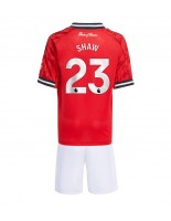 Manchester United Luke Shaw #23 Hjemmedraktsett Barn 2025-26 Korte ermer (+ bukser)